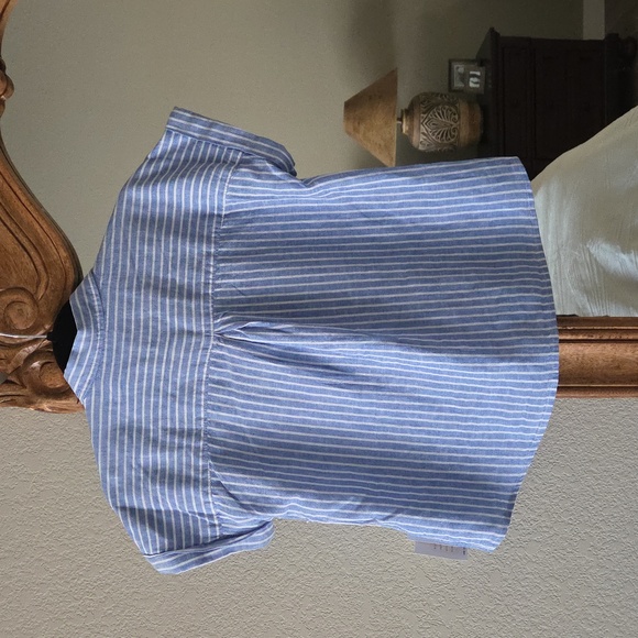 Beachlunchlounge NWT Blue and White Striped Button Down Shirt - Picture 7 of 9